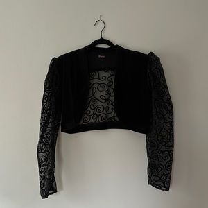 Fredericks of Hollywood back velvet blazer